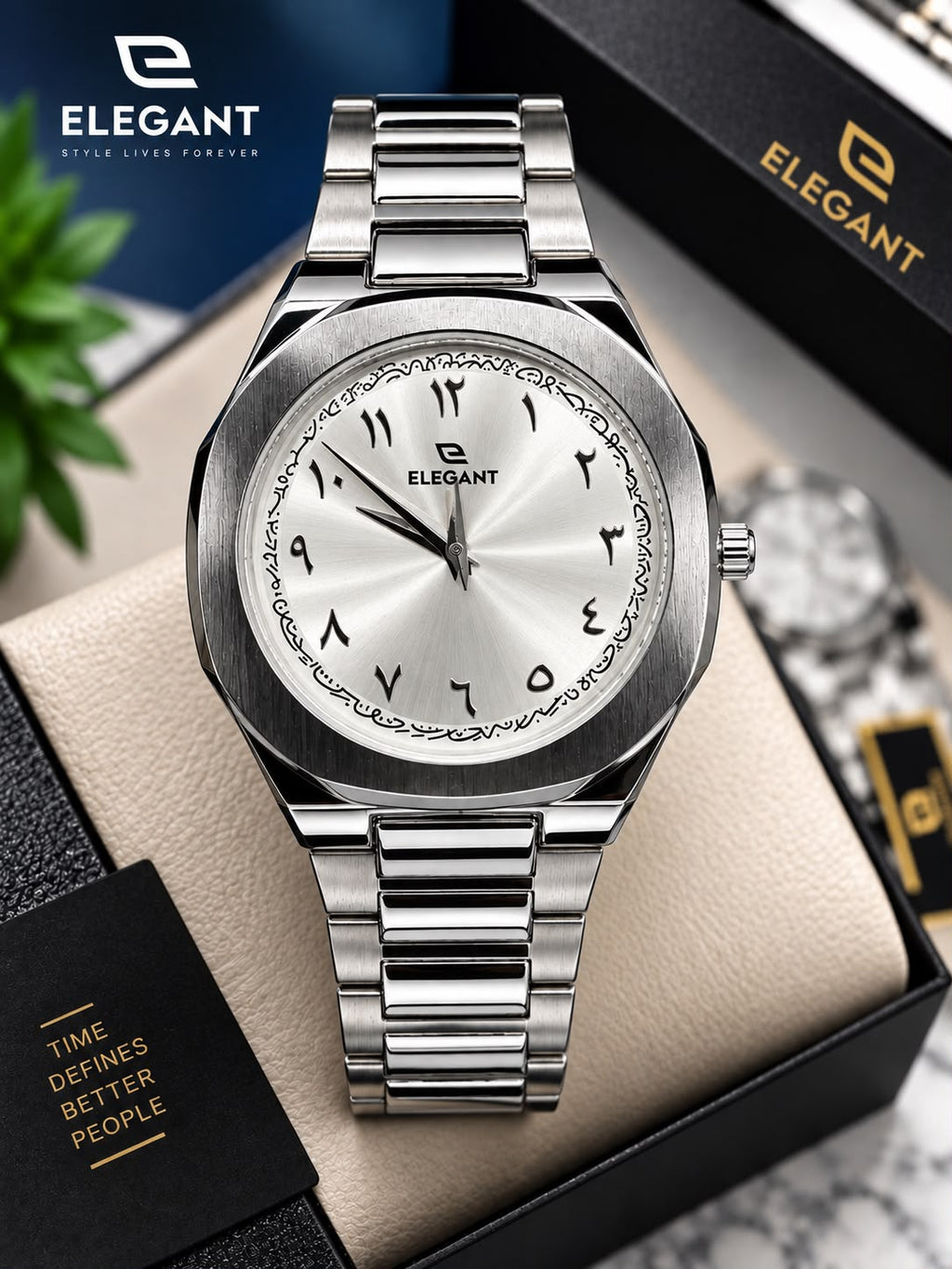 Elegant Arabic Dial Watch For Men